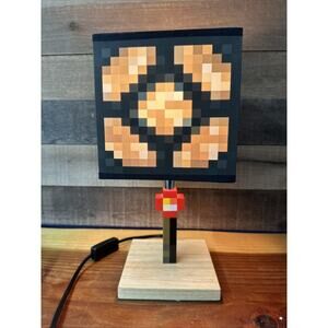 Minecraft Glowstone Corded Desk Bedside Night Light Lamp for Gamers 14”